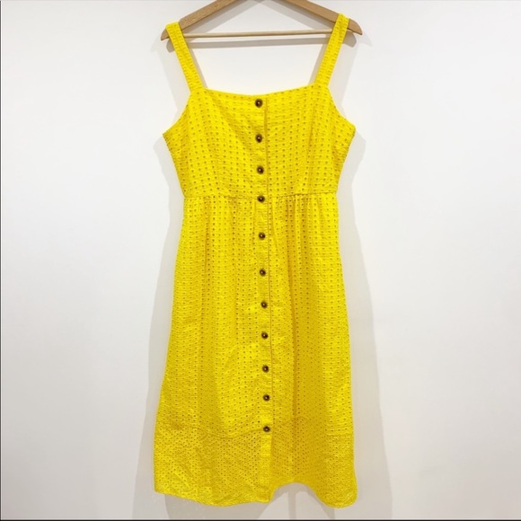 J. Crew midi sundress embroidered eyelets Sz 12 - Picture 3 of 8